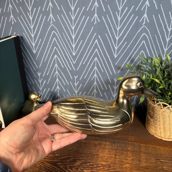 Vintage Brass Duck Family Set Mother Duck and Baby Ducks Figurine - Picture 8 of 17